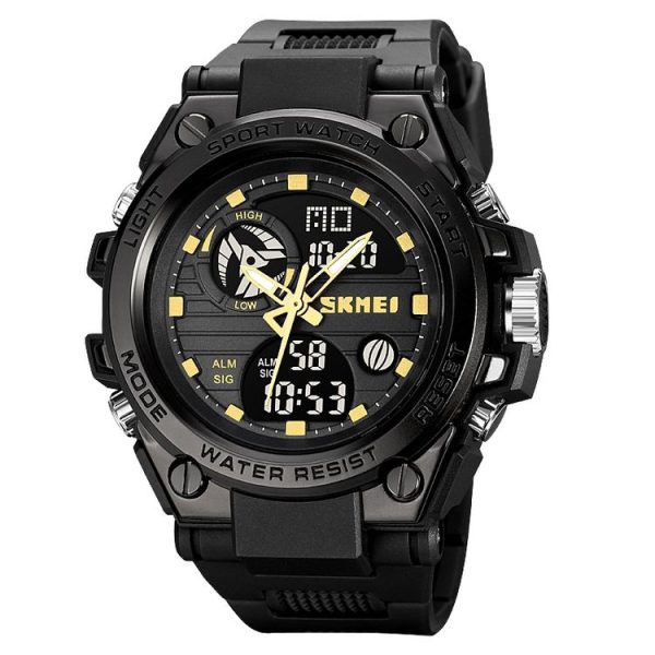 SKMEI 2031 Multifunctional Outdoor Waterproof Chronograph Men Sports Watch (Black Gold)