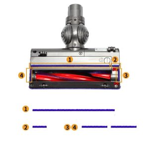 Dyson V6 4pcs Soft Plush Strips Vacuum Cleaner Replacement Parts