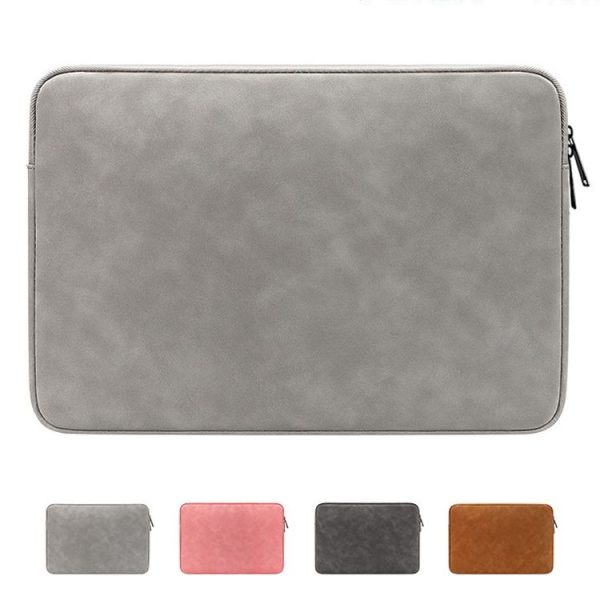 ND12 Lambskin Laptop Lightweight Waterproof Sleeve Bag, Size: 14.1-15.4 inches (Gray) - Image 2
