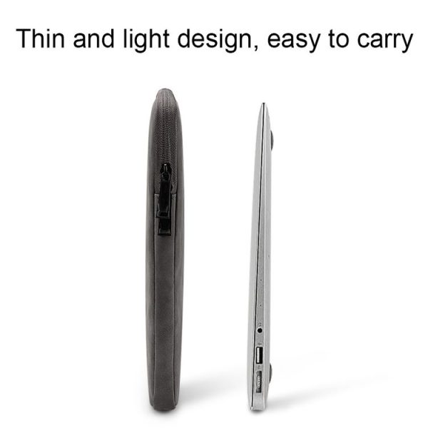 ND12 Lambskin Laptop Lightweight Waterproof Sleeve Bag, Size: 14.1-15.4 inches (Gray) - Image 3