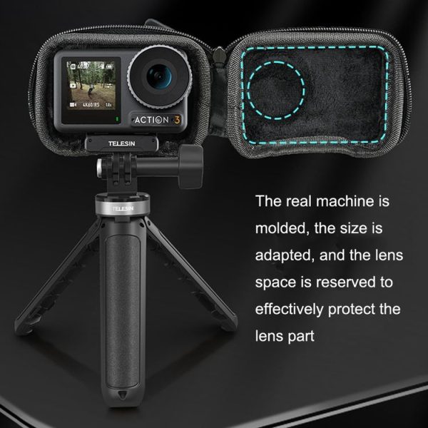 DJI Osmo Action 3 TELESIN OA-BAG-002 Body Protective Bag Mini Storage Package Camera Accessories (Black) - Image 7