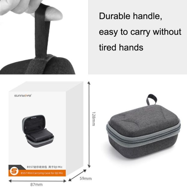 DJI MIC Sunnylife B557 Wireless Microphone Portable Protective Box Storage Bag (Dark Gray) - Image 3