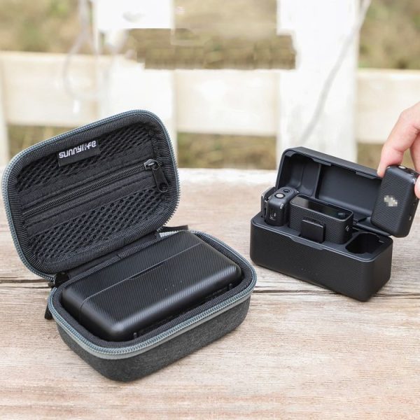 DJI MIC Sunnylife B557 Wireless Microphone Portable Protective Box Storage Bag (Dark Gray) - Image 5