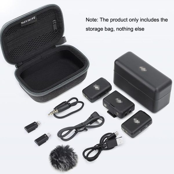 DJI MIC Sunnylife B557 Wireless Microphone Portable Protective Box Storage Bag (Dark Gray) - Image 7