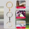20pcs Zinc Alloy Spring Ring Metal Open Bag Webbing Keychain, Specification: 5 Points Silver - Image 5