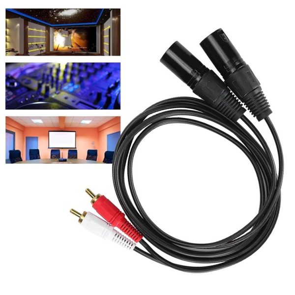 2RCA To 2XLR Speaker Canon Cable Audio Balance Cable, Size: 1m (Dual Lotus To Dual Female) - Image 7