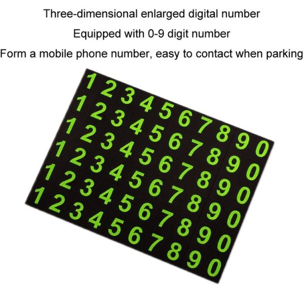 Car Center Console Mobile Phone Anti-skid Mat Temporary Parking Number Plate (With Bracket) - Image 4