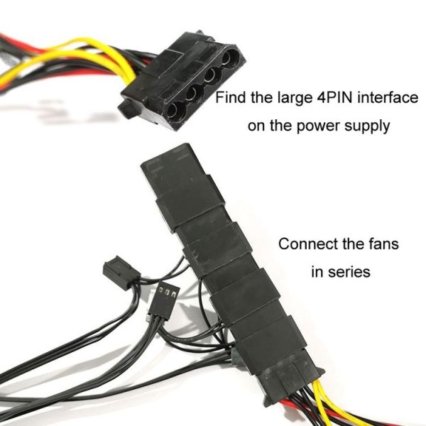 COOLMOON 12cm Dual Aperture Computer Mainframe Chassis Dual Interface Fan (Red) - Image 5