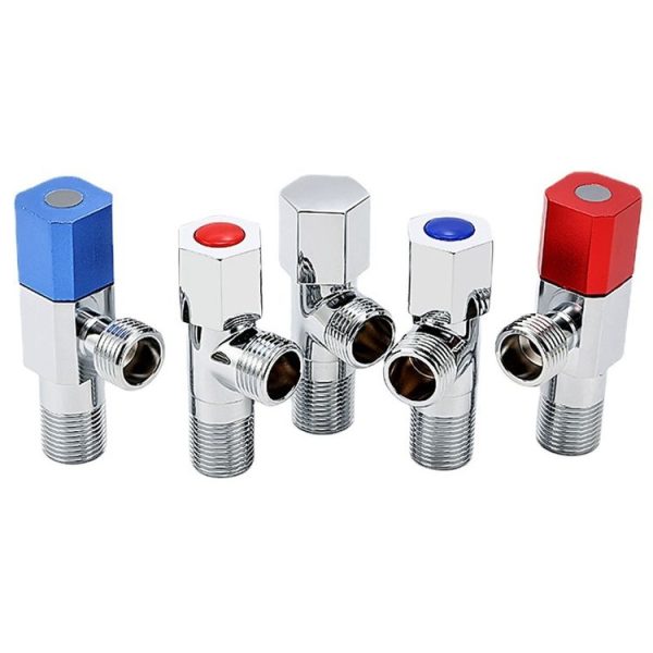 Hot and Cold Water Pipe Faucet 4 Points Water Stop Switch Valve, Style: Six-side Universal Alloy Wheel - Image 2
