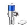 Hot and Cold Water Pipe Faucet 4 Points Water Stop Switch, Style: Valve Eight-side Red Label Alloy Wheel - Image 3