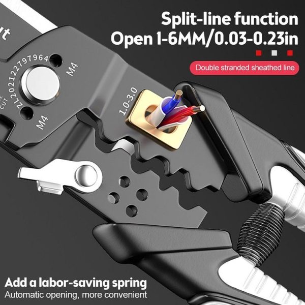 25 In 1 Electrician Multipurpose Wire Stripper (Black) - Image 5