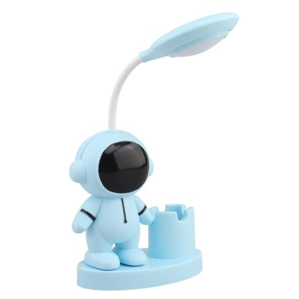 T509 Astronaut Pen Holder Desk Lamp with Pencil Sharpener Function (Blue)
