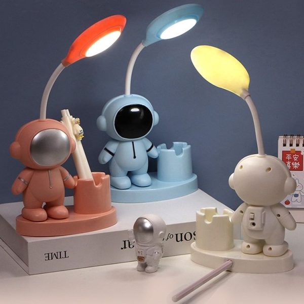 T509 Astronaut Pen Holder Desk Lamp with Pencil Sharpener Function (Blue) - Image 2