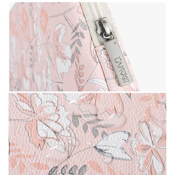 G4-01 14 Inch Laptop Liner Bag PU Leather Printing Waterproof Protective Cover (Light Pink) - Image 5