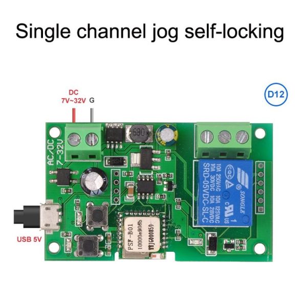 2pcs Sonoff Single Channel WiFi Wireless Remote Timing Smart Switch Relay Module Works, Model: 5V - Image 4