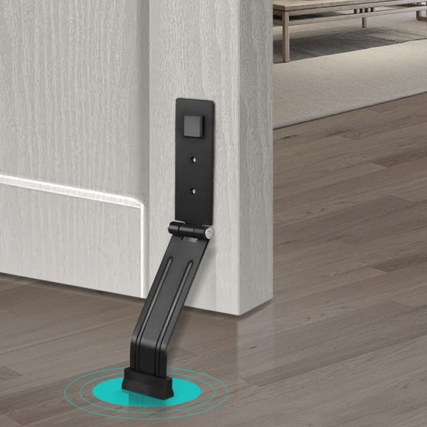 Magnetic Door Stopper Pedal Opening And Closing Door Catch For Bottom of Door (Black)