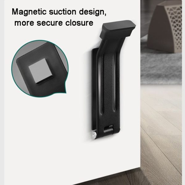Magnetic Door Stopper Pedal Opening And Closing Door Catch For Bottom of Door (Black) - Image 5