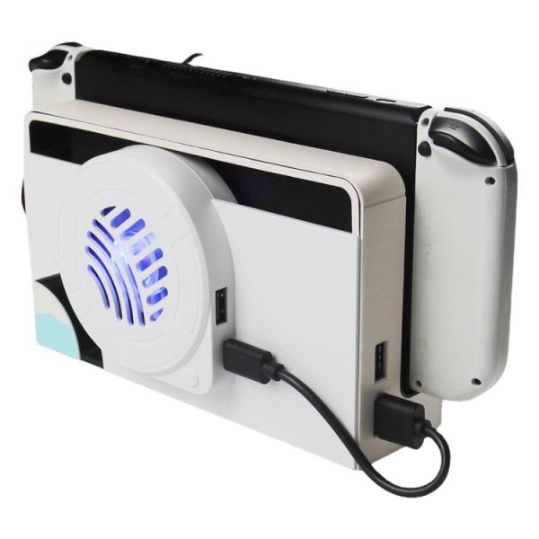 Nintendo Switch OLED SWL138 Game Console Cooling Fan Host Storage Base Cooling Bracket (White) - Image 2