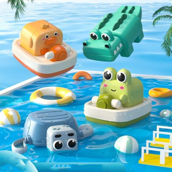 BY-05 Summer Children Play Water Chain Clockwork Toys Baby Bath Bathroom Toys, Style: Crocodile - Image 2