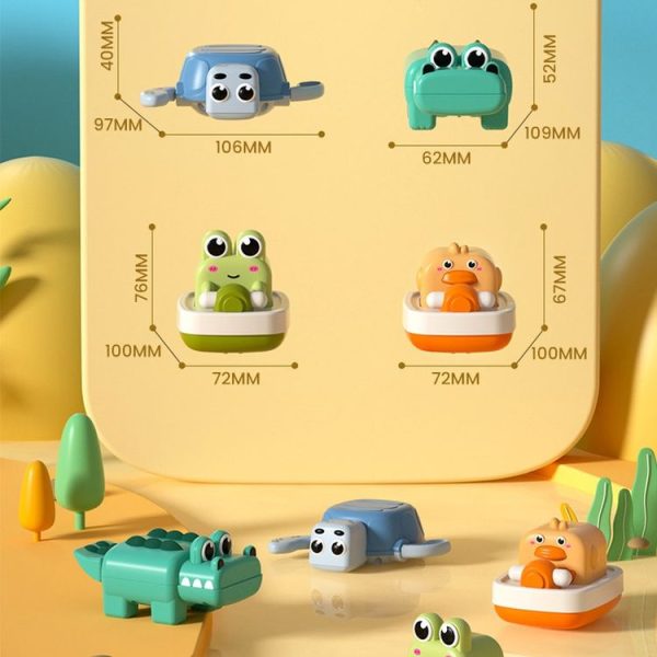 BY-05 Summer Children Play Water Chain Clockwork Toys Baby Bath Bathroom Toys, Style: Crocodile - Image 3