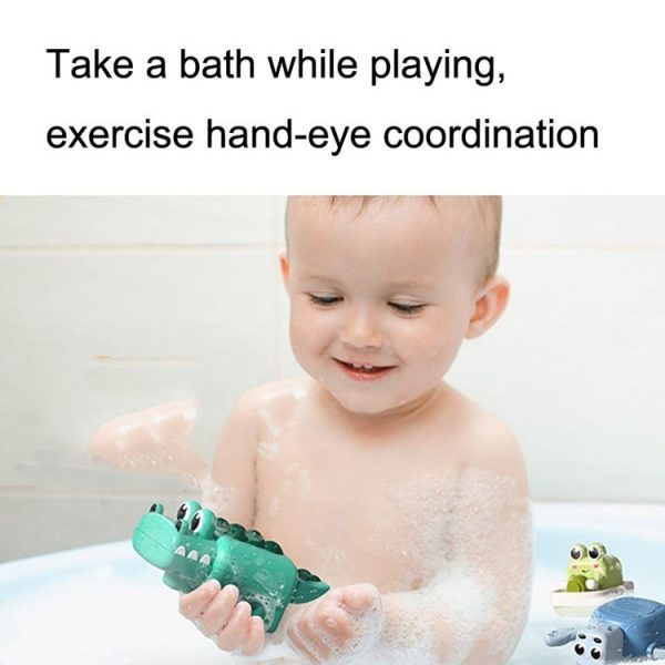 BY-05 Summer Children Play Water Chain Clockwork Toys Baby Bath Bathroom Toys, Style: Crocodile - Image 6