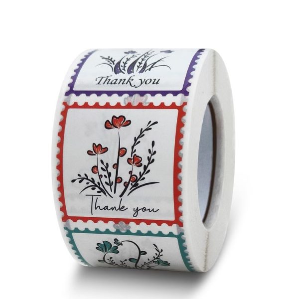 Thank You Square Self-adhesive Gift Food Packaging Seal Sticker Card Label, Size: 38x38mm (K-212-R1) - Image 2