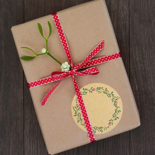 Kraft Paper Flower Plant Sticker Gift Packaging Decoration Sticker, Size: 5.0cm (B-91-50) - Image 5