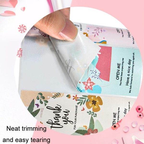 Floral Thank You Label Sticker Handicraft Decoration Small Gift Sticker (K-245) - Image 3