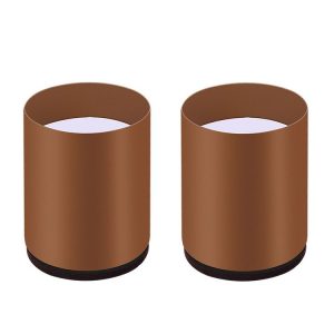 2pcs / set Furniture Carbon Steel Wraparound Heightening Foot Pad, Style: Round 4x5cm (Brown)