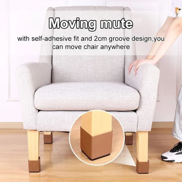 2pcs / set Furniture Carbon Steel Wraparound Heightening Foot Pad, Style: Square 4x5cm (Black) - Image 4