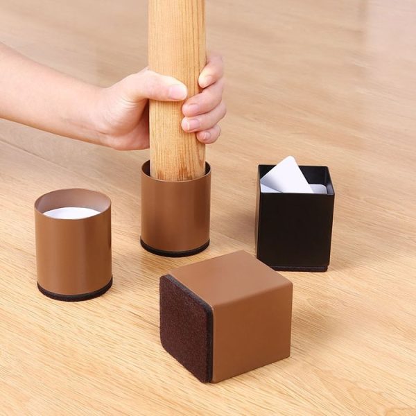 2pcs / set Furniture Carbon Steel Wraparound Heightening Foot Pad, Style: Square 4x5cm (Black) - Image 8