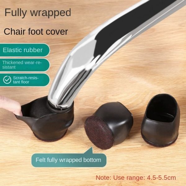 5pcs / set Wheel Chair Foot Cover Computer Chair Roller Fixer (Black) - Image 4