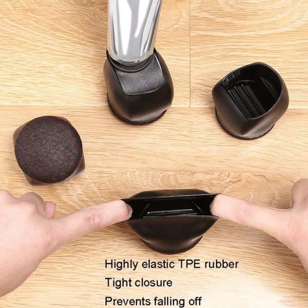 5pcs / set Wheel Chair Foot Cover Computer Chair Roller Fixer (Black) - Image 5