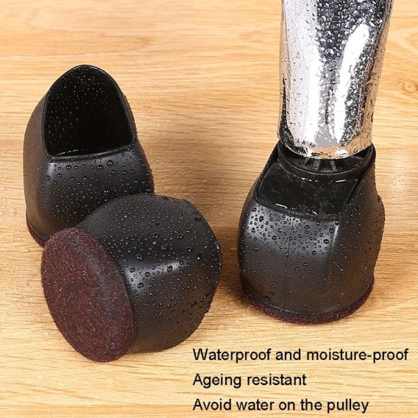 5pcs / set Wheel Chair Foot Cover Computer Chair Roller Fixer (Black) - Image 6