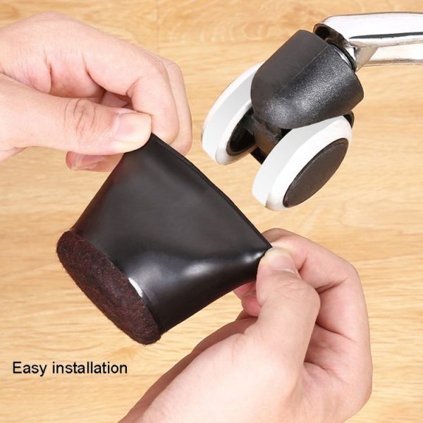 5pcs / set Wheel Chair Foot Cover Computer Chair Roller Fixer (Black) - Image 7