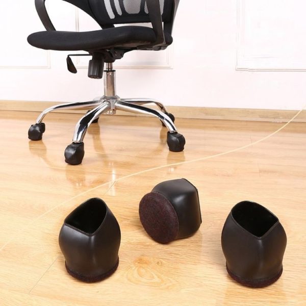 5pcs / set Wheel Chair Foot Cover Computer Chair Roller Fixer (Black) - Image 8