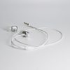 Meta Quest 2 VR Glasses Ear-in Headset 3.5 Elbow Aluminum Earphones (White)
