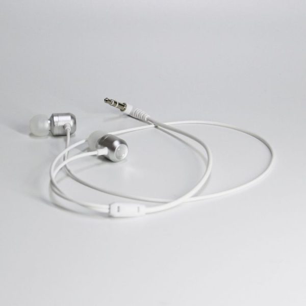 Meta Quest 2 VR Glasses Ear-in Headset 3.5 Elbow Aluminum Earphones (White)