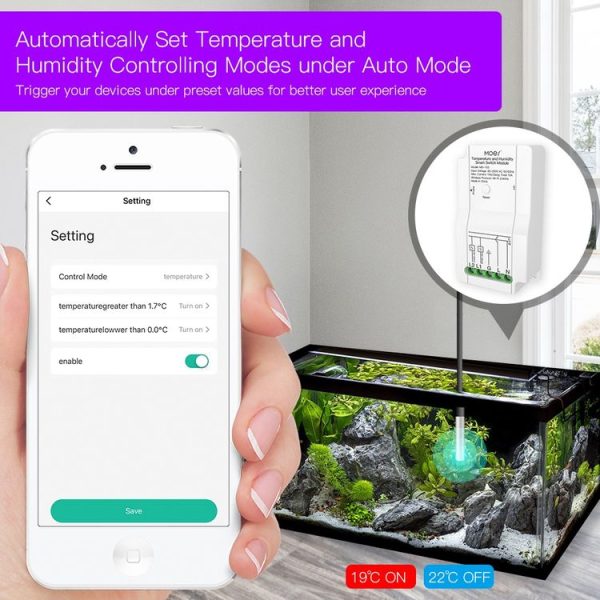 WiFi Switch Module+Temperature Probe Tuya Dual-way Temperature and Humidity Switch Timer Smart Switch - Image 4