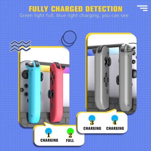 Nintendo Switch / Switch OLED SW488 Power Bracket Game Card Storage Stand Handle Charging Seat (White) - Image 4