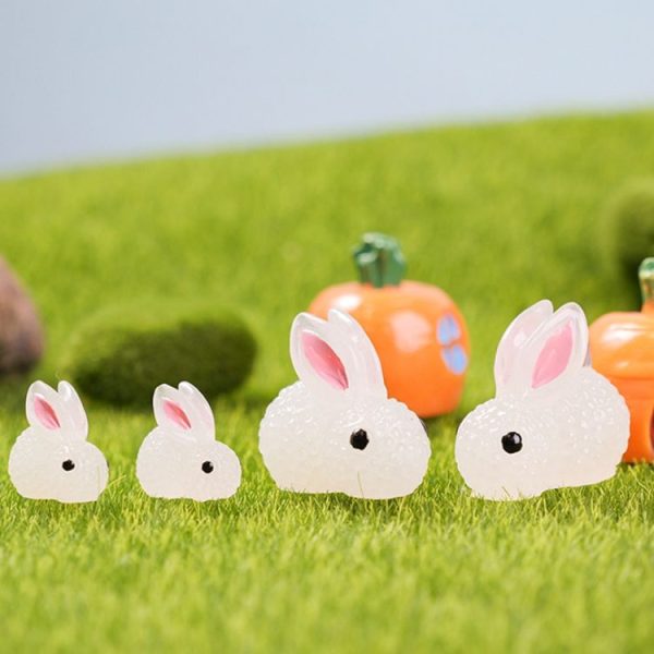 20pcs Large Car Luminous Rabbit Ornament Car Interior Decoration Supplies - Image 2