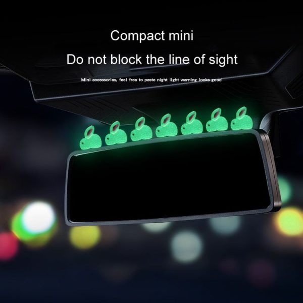 20pcs Large Car Luminous Rabbit Ornament Car Interior Decoration Supplies - Image 4