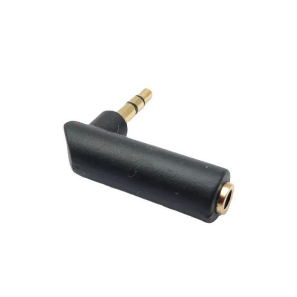 3.5mm Elbow Male to Female Dual Channel Headphone Audio Adapter (Gold Plated) - Image 2