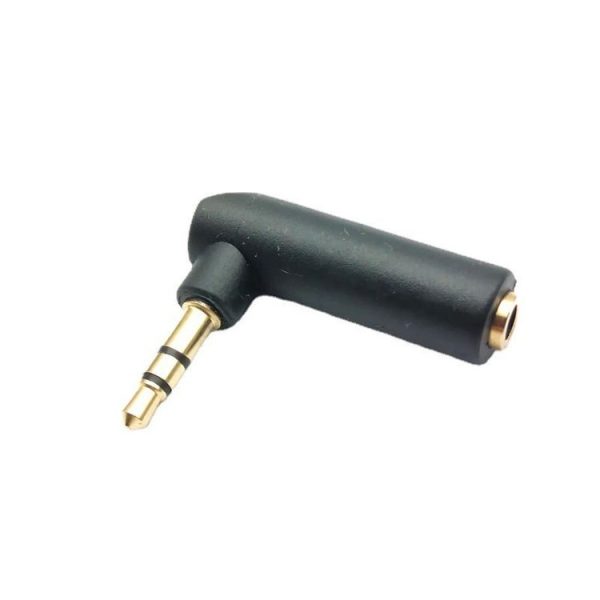 3.5mm Elbow Male to Female Dual Channel Headphone Audio Adapter (Gold Plated) - Image 3