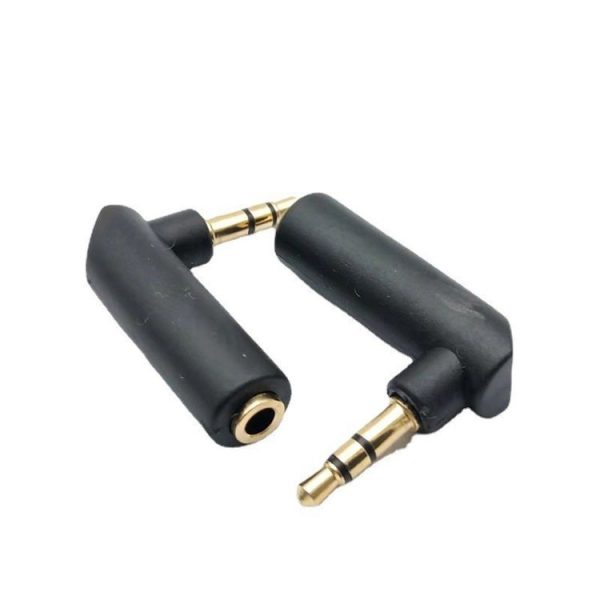 3.5mm Elbow Male to Female Dual Channel Headphone Audio Adapter (Gold Plated) - Image 4