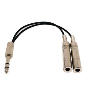 6.35mm Male To 2 Female Dual Channel Noise Reduction Shielded Bass Electric Guitar Cable Musical Instrument Accessories (0.2m)