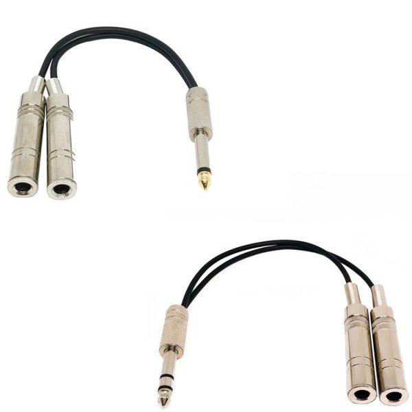 6.35mm Male To 2 Female Dual Channel Noise Reduction Shielded Bass Electric Guitar Cable Musical Instrument Accessories (0.2m) - Image 2