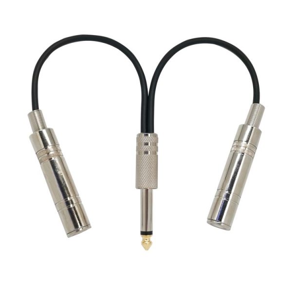 6.35mm Male To 2 Female Dual Channel Noise Reduction Shielded Bass Electric Guitar Cable Musical Instrument Accessories (0.2m) - Image 3