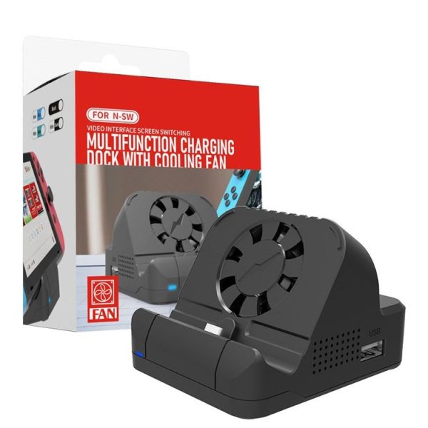 Nintendo Switch / Switch OLED SW300 HDMI Video Casting Converter Cooling Fan Base Charger (Black) - Image 7