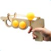 Wooden DIY Table Tennis Elastic Model Children Physical Science Experiment Assembly Toy (Elastic Model) - Image 2